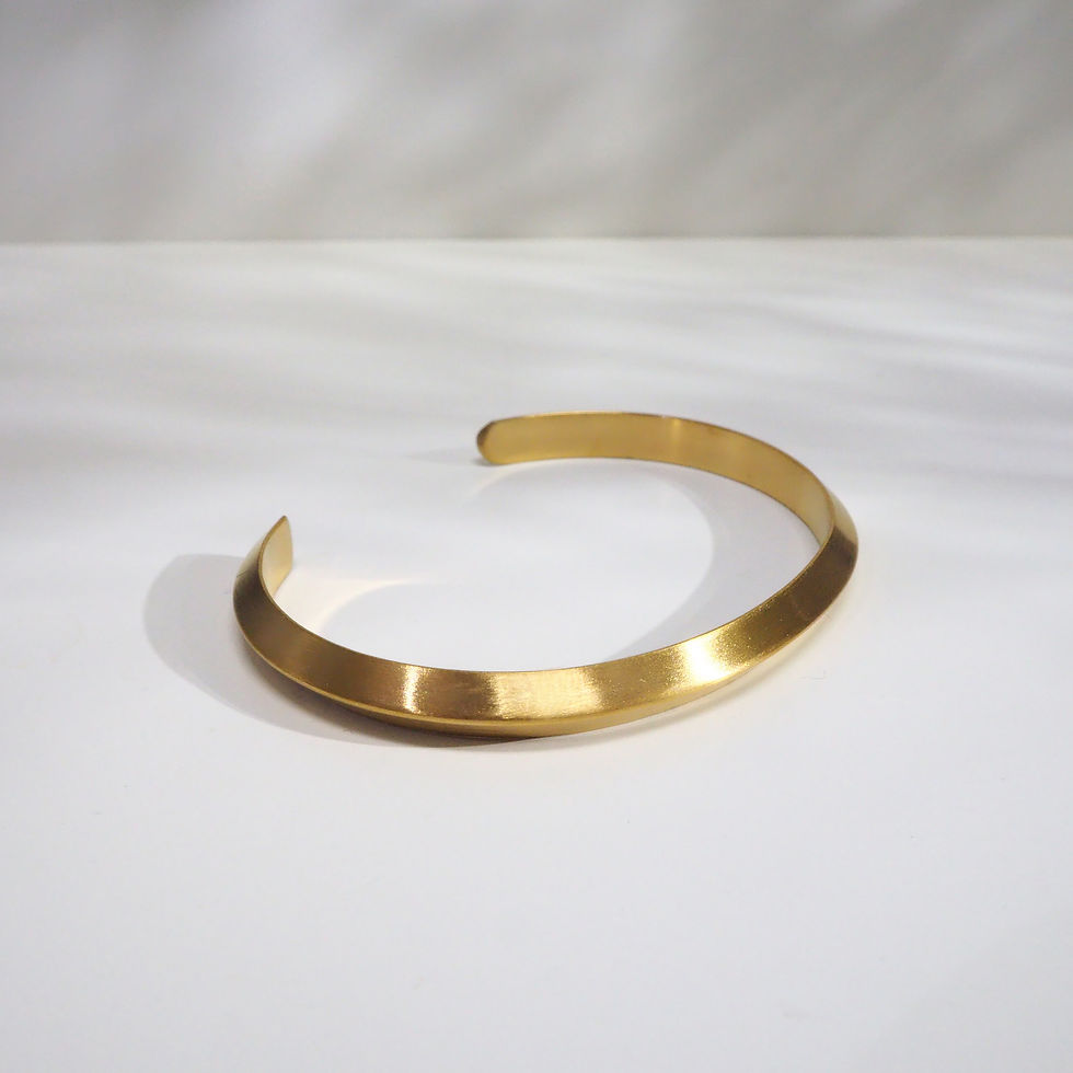 サムネイル： Gold 925 Sterling Sliver Personalized Engraving Minimal Bangle