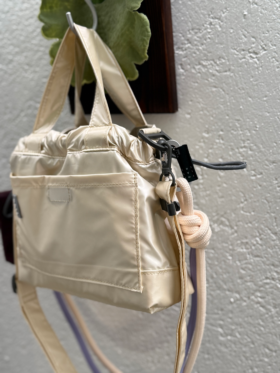 Thumbnail: S The Voyage Bag | Metallic Pudding Yellow / Brown Red + Two-tone Rope