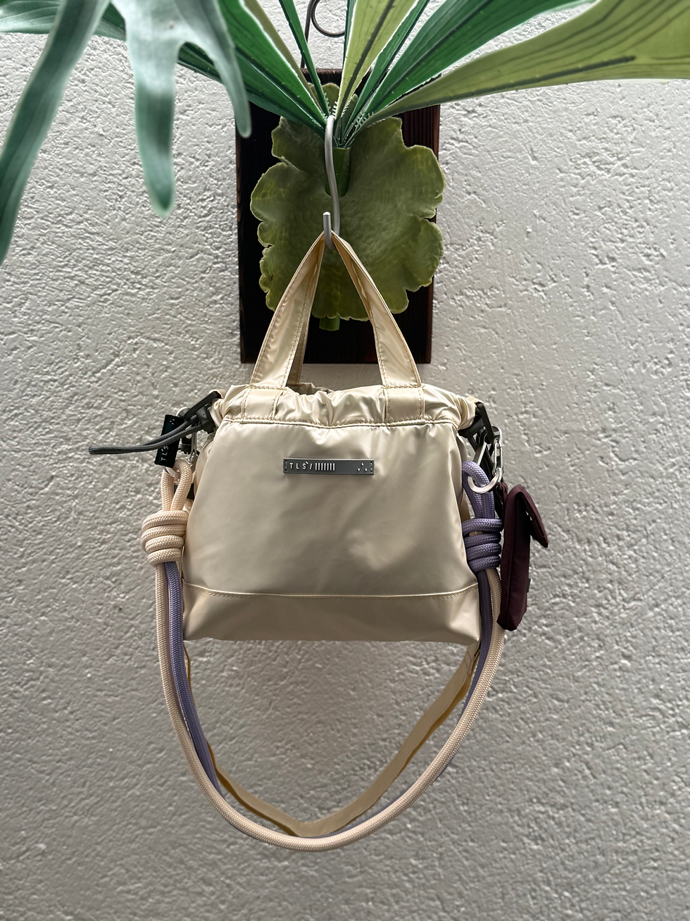 Thumbnail: S The Voyage Bag | Metallic Pudding Yellow / Brown Red + Two-tone Rope