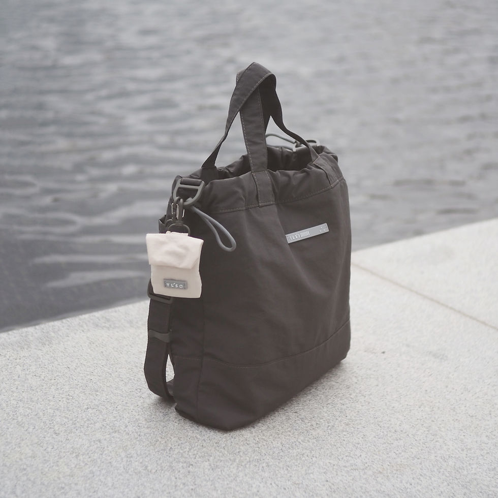 縮圖：M The Voyage Bag | Dark Grey / Butter Cream