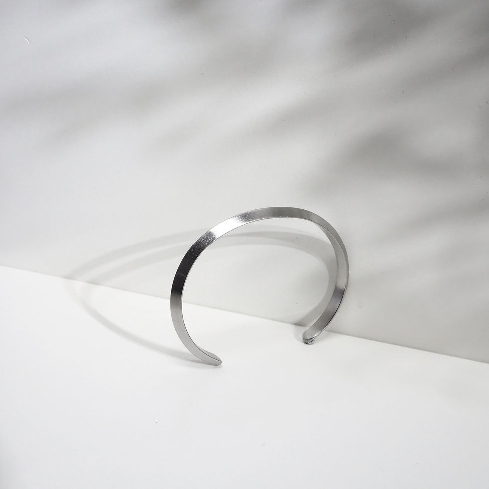 サムネイル： 925 Sterling Sliver Personalized Engraving Minimal Bangle