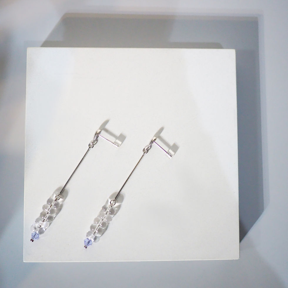 縮圖：Icelandic Collection |  Dropped 925 Sterling Sliver Glass Earrings
