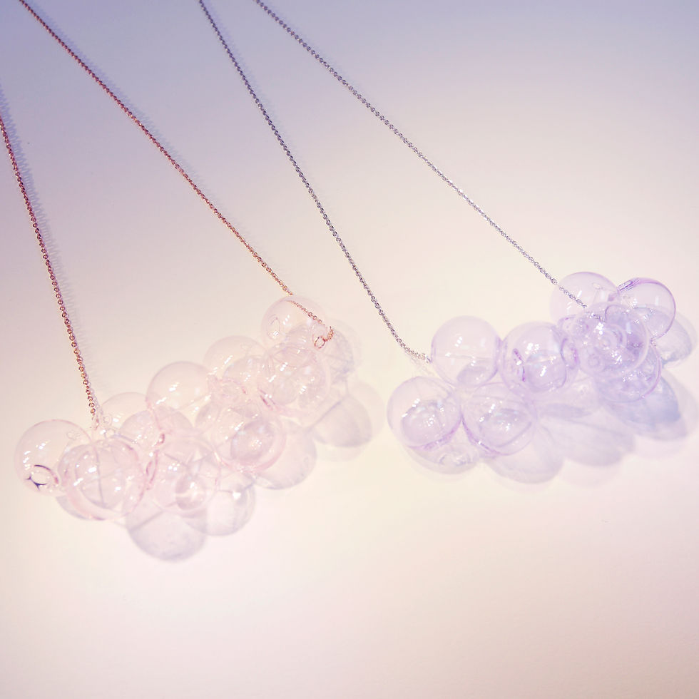 Thumbnail: 925 Sliver Serenity Bubble Bubbles Necklace