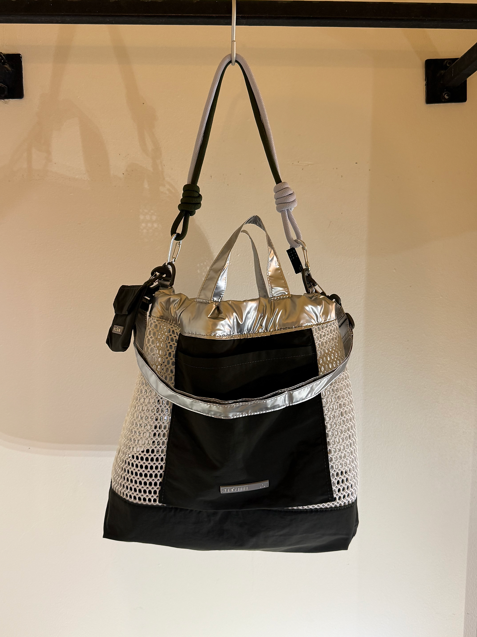 サムネイル： L The Voyage Bag Set | Metallic Sliver / Dark Green/ White Mesh Series