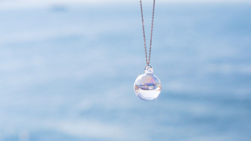 サムネイル： HOLOGRAM BUBBLE DRINK 925 SLIVER NECKLACE