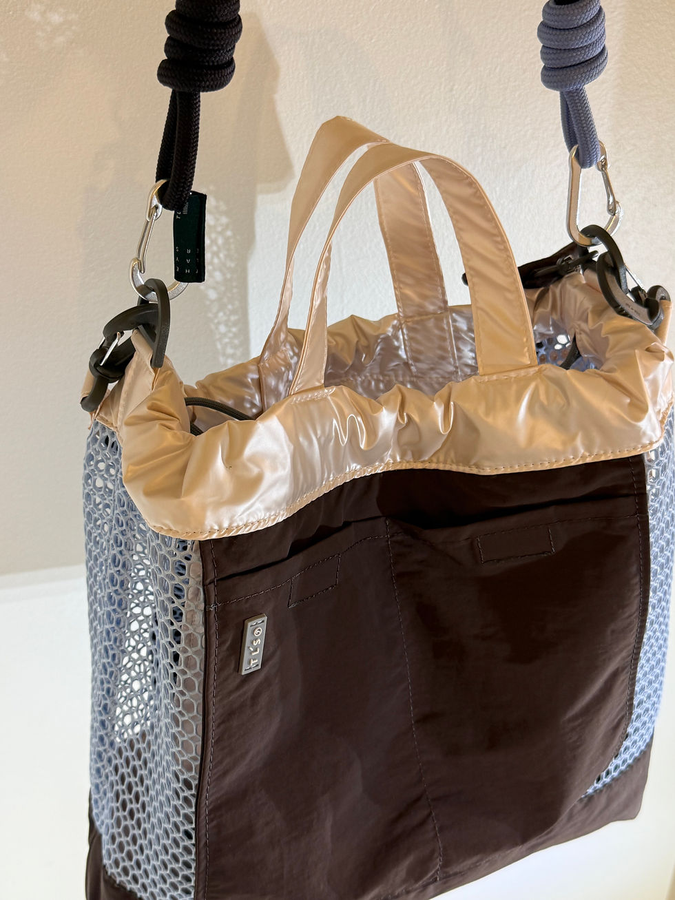 縮圖：L The Voyage Bag Set | Metallic Beige / Brown/ Pastel Blue Mesh Series