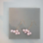 サムネイル： FALALALALA ROSE PINK PEARL DROP EARRINGS | CLOUD SHAPE