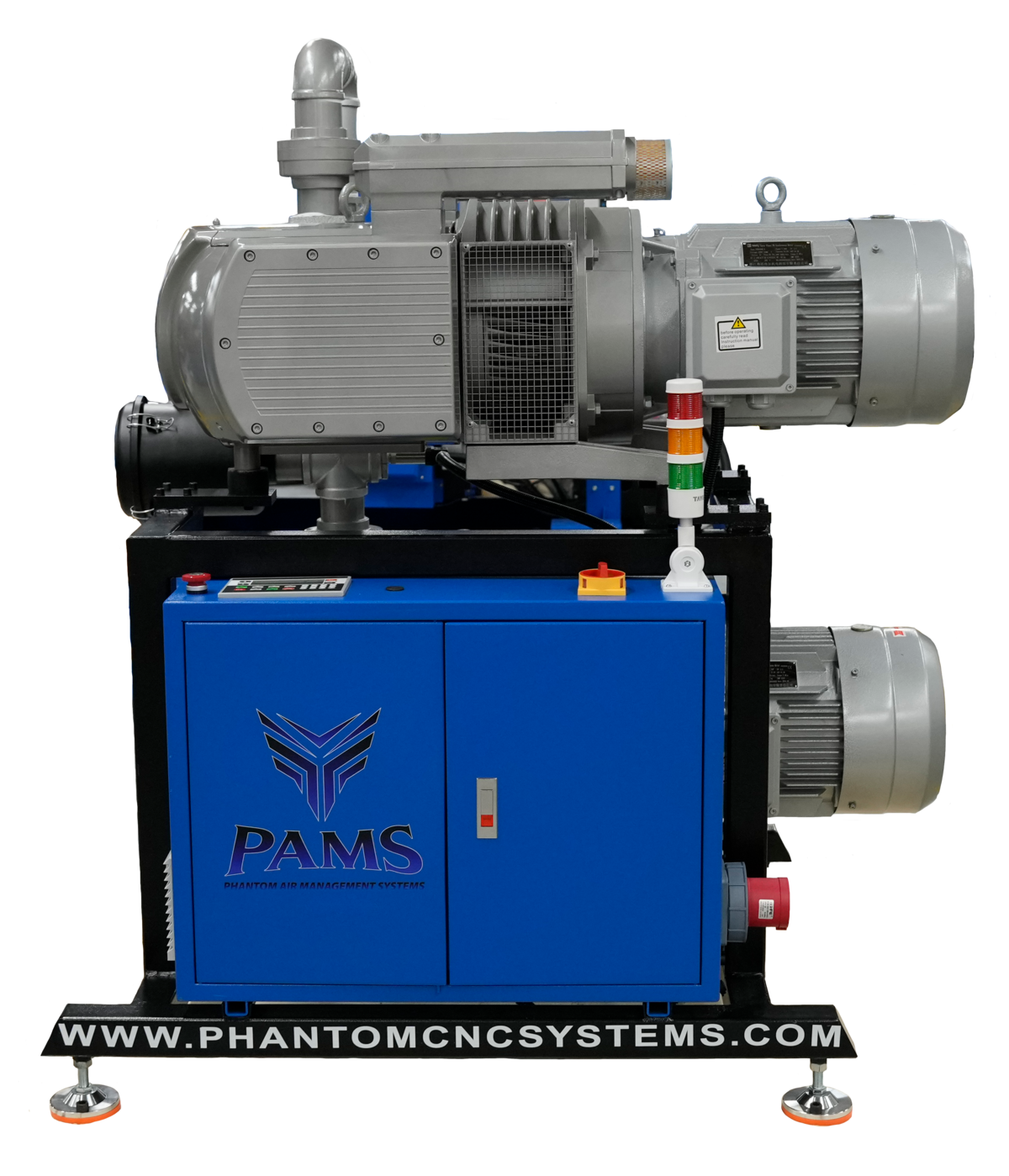 Negative Pressure Station contains (2) Rotary Vane, Vacuum Pumps with 7.5kw Perm