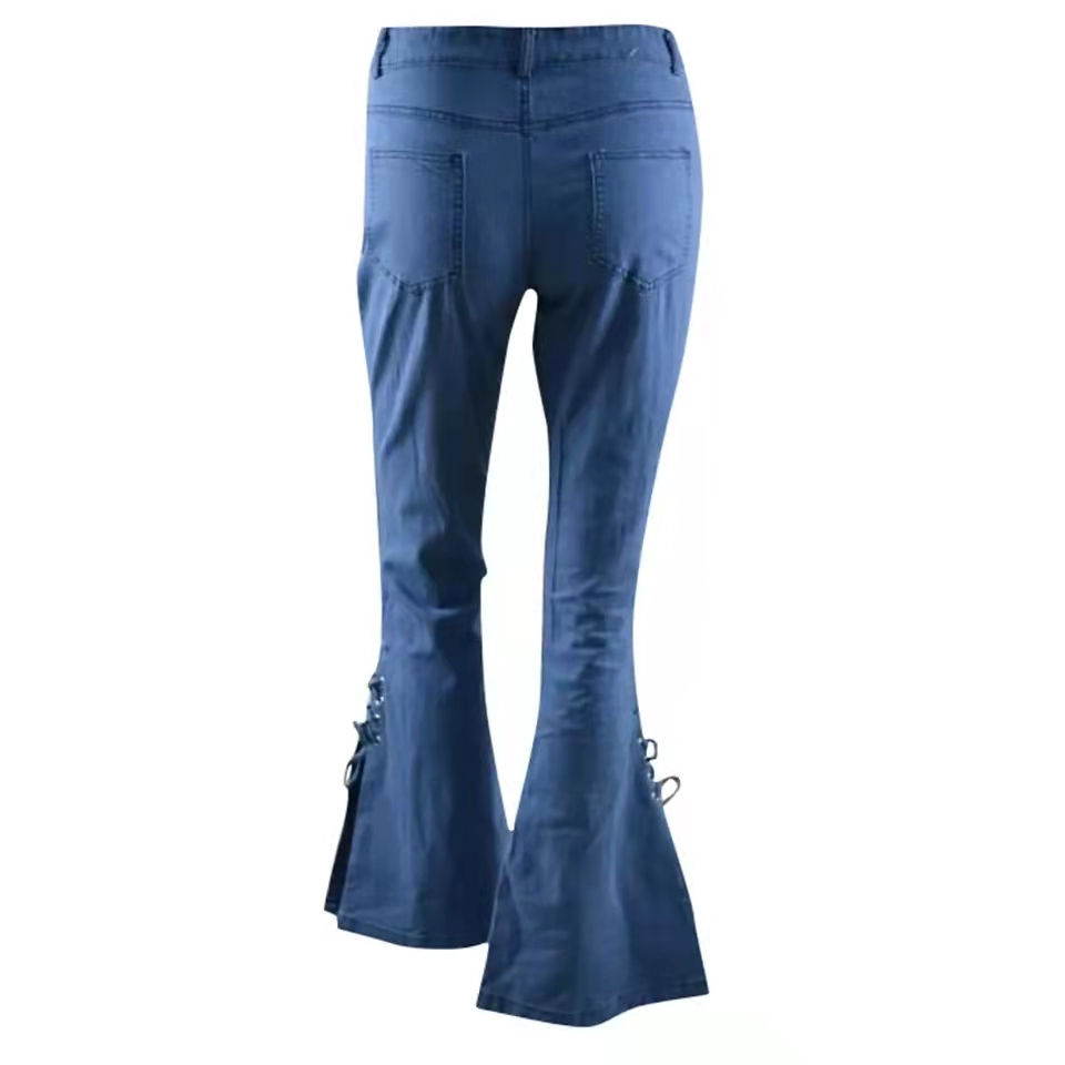 Thumbnail: Womens Denim Flared Pant