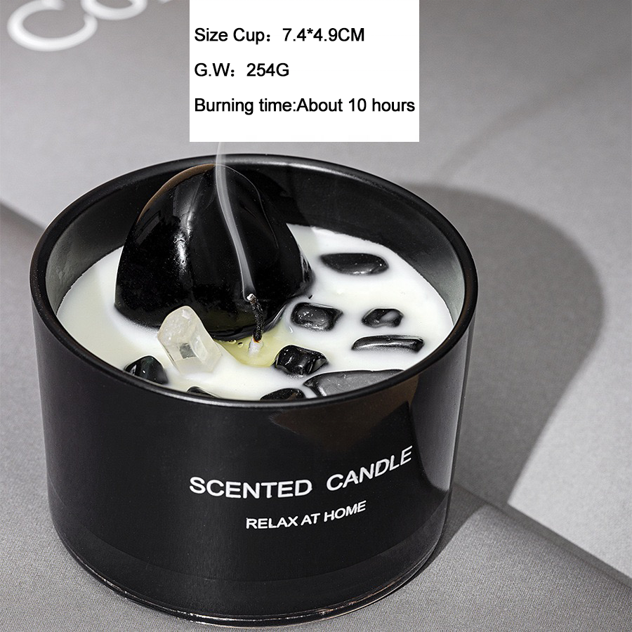 Thumbnail: Scented Crystal Candles in Glass Jar w/ Aromatherapy