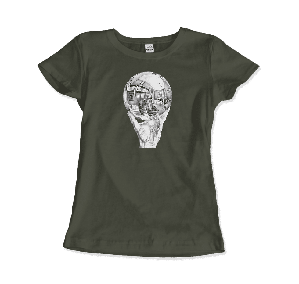 Thumbnail: M.C. Escher Hand With Reflective Globe T-Shirt