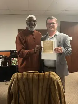 Ako Abdul-Samad coat return, dropped at the Frenchway by is father for storage around 1970.