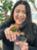 girl holding butterfuly