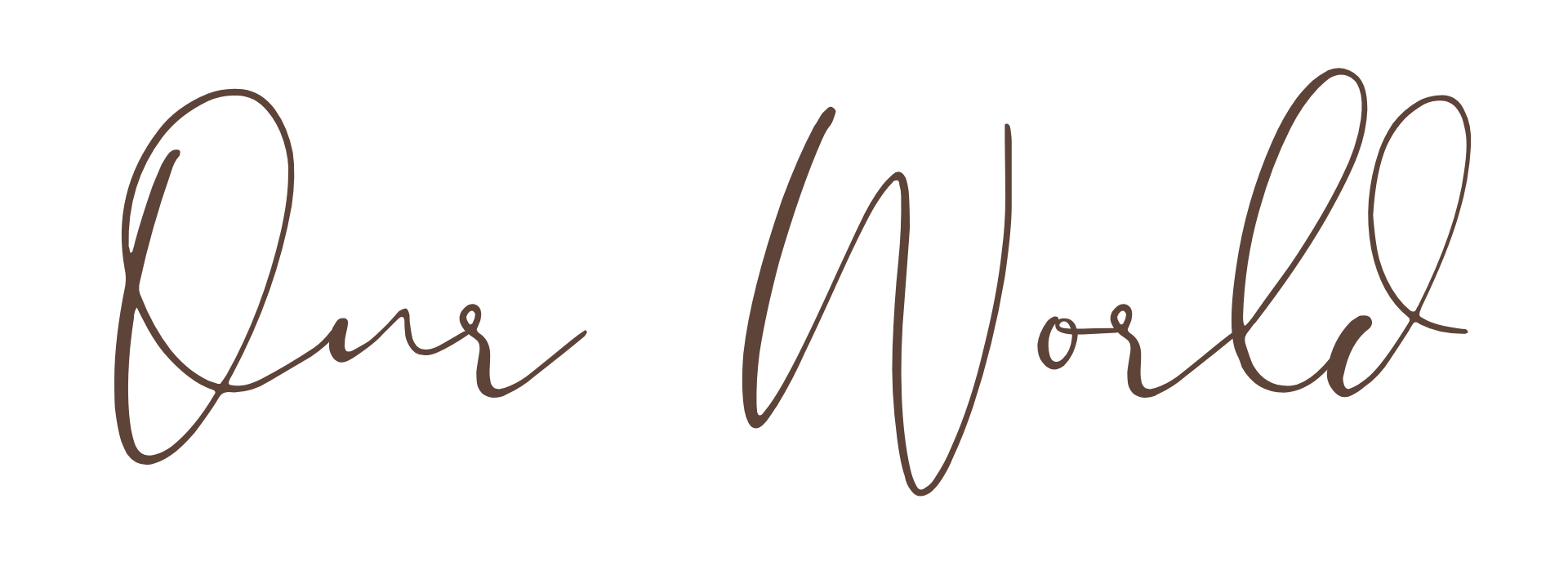 our world font logo