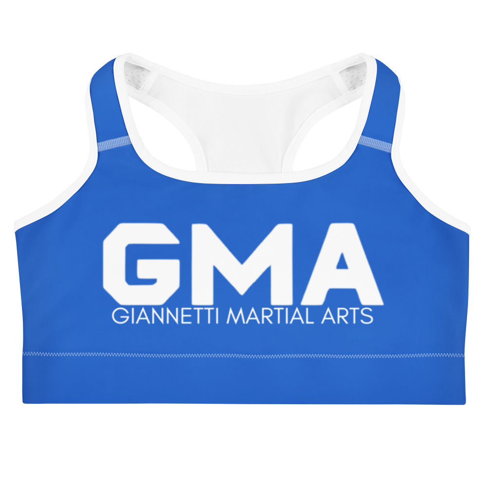 Blue GMA sports bra: Giannetti Martial Arts