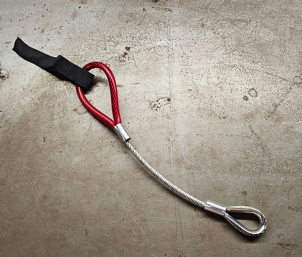 Thumbnail: Tegiwa FIA/MSA Heavy Duty Tow Wire Eye Loop Race/Rally Car Red