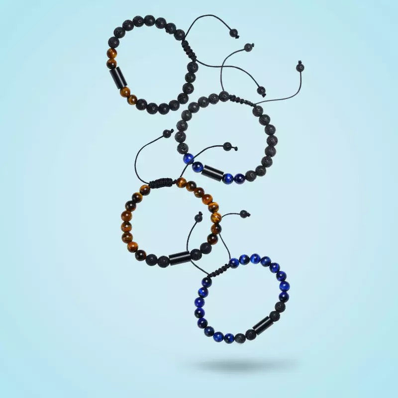 Miniature : Bracelet mixte pierre homme femme avec écriture