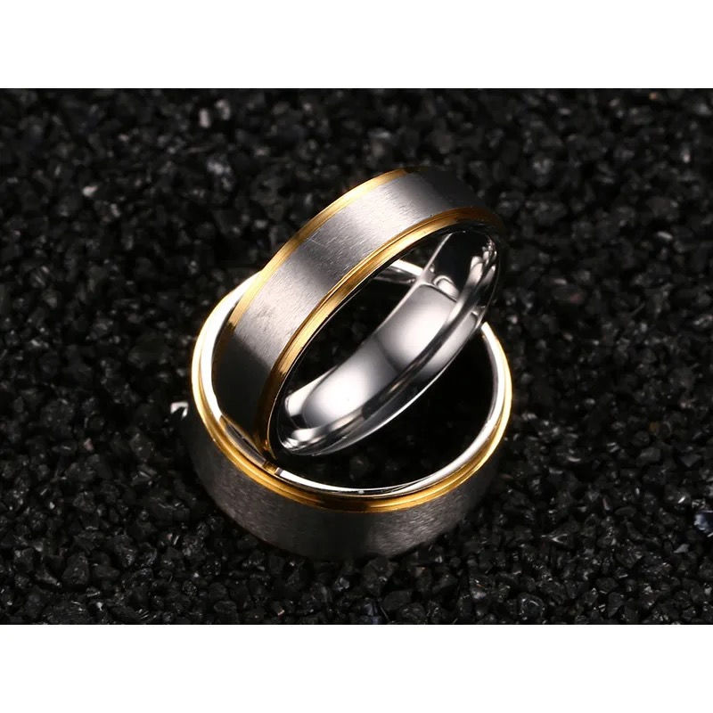 Miniature : Bagues mixte femme homme couple personnalisé gris or
