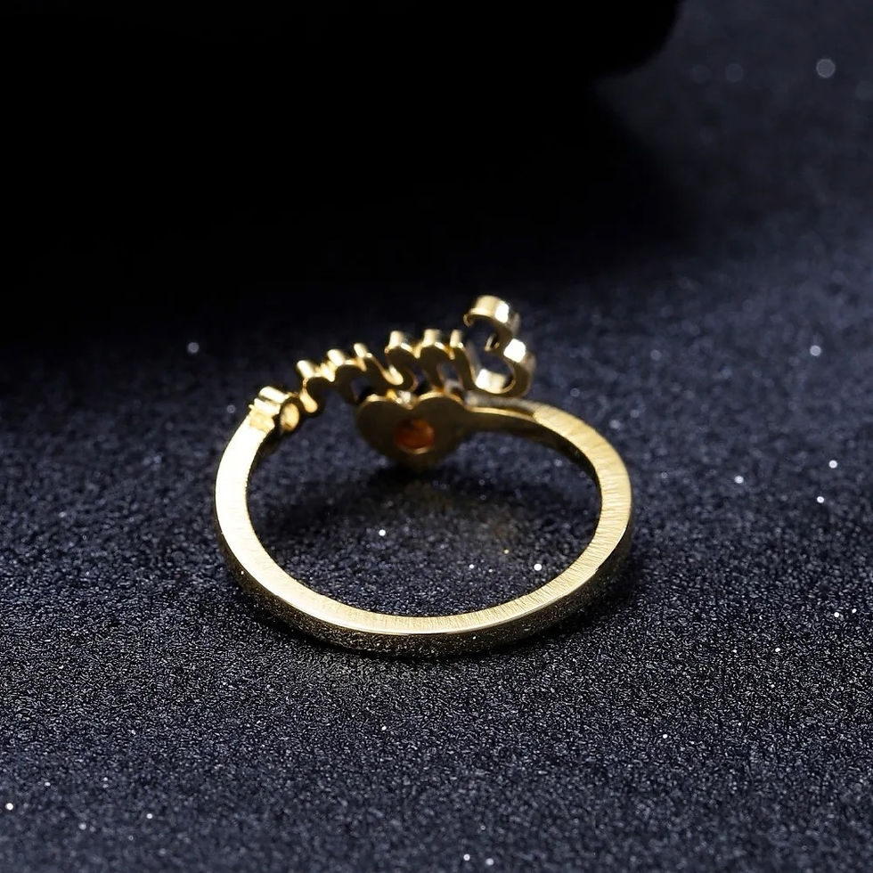 Miniature : Bague femme avec nom personnalisé Coeur petite pierre - KOFOU 3