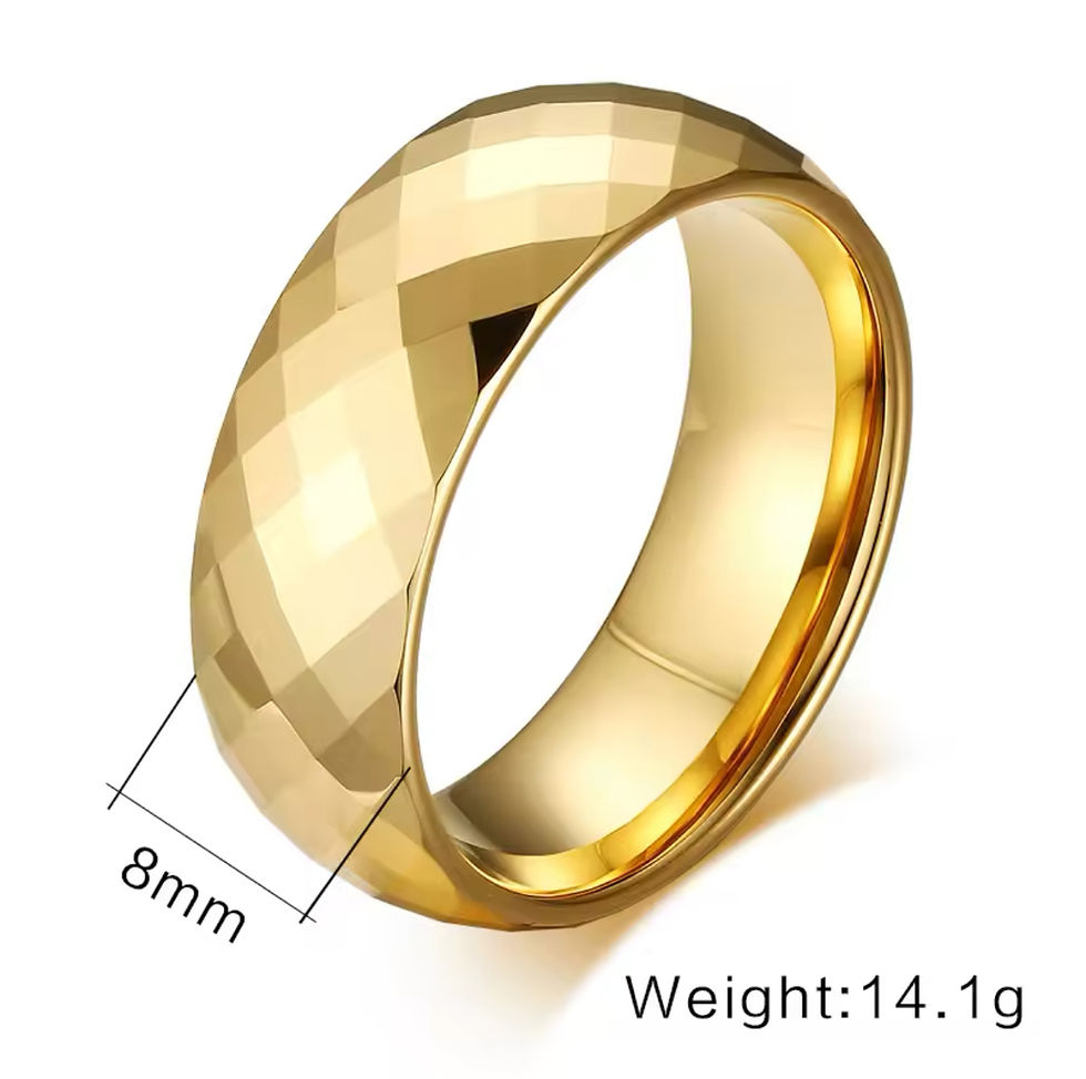 Miniature : Bague homme style fiançailles mariage résistante carbure tungstène