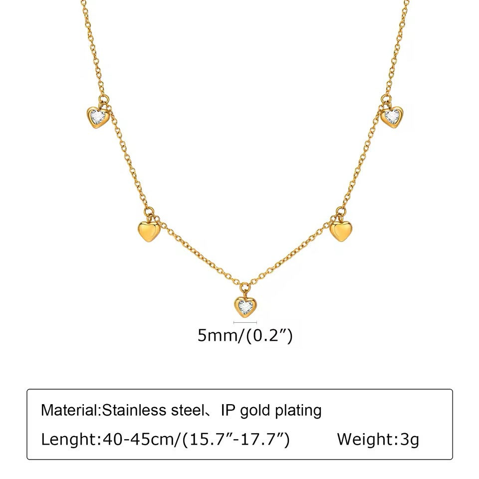 Miniature : Collier femme forme petit coeur tendance jolie femme