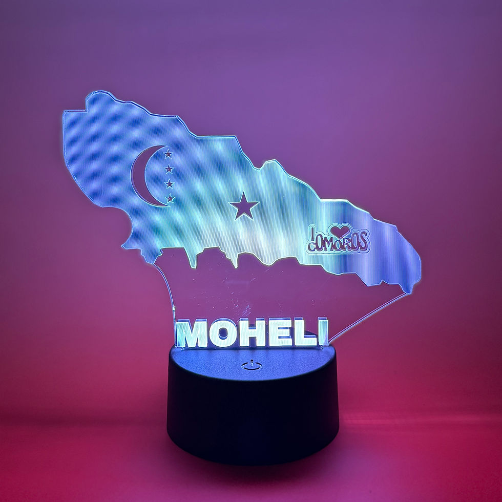 Miniature : Lampe Led Moheli personnalisable avec votre nom