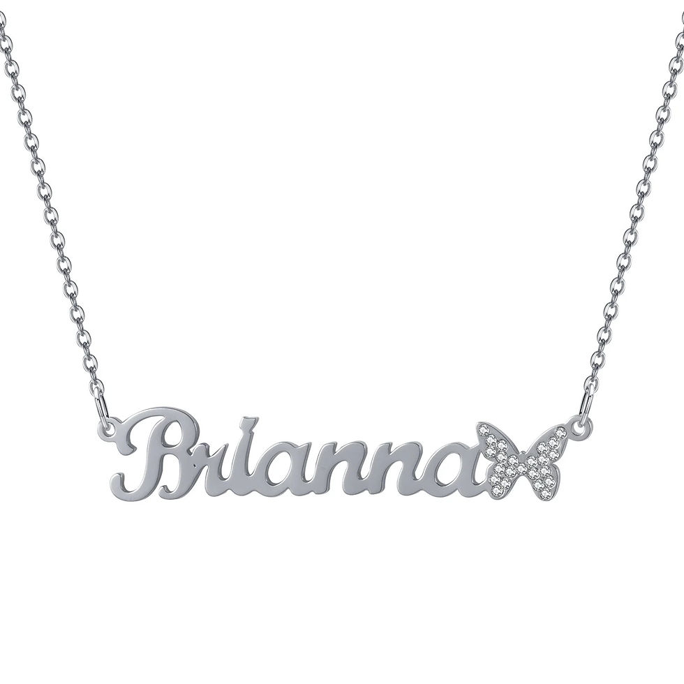 Miniature : Collier prénom papillon petites pierres personnalisé shéni 28