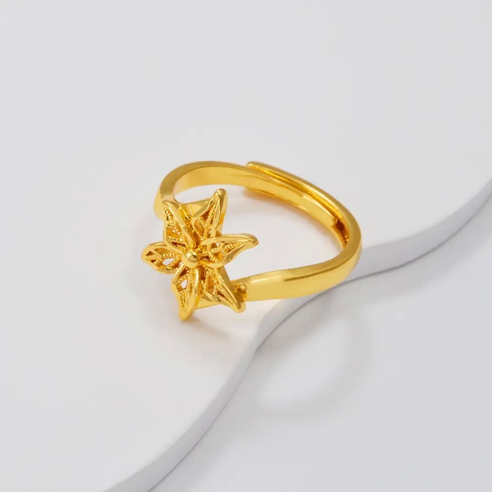 Miniature : Ensemble FULERA Ylang collier bague boucles bracelet fleur  jolie