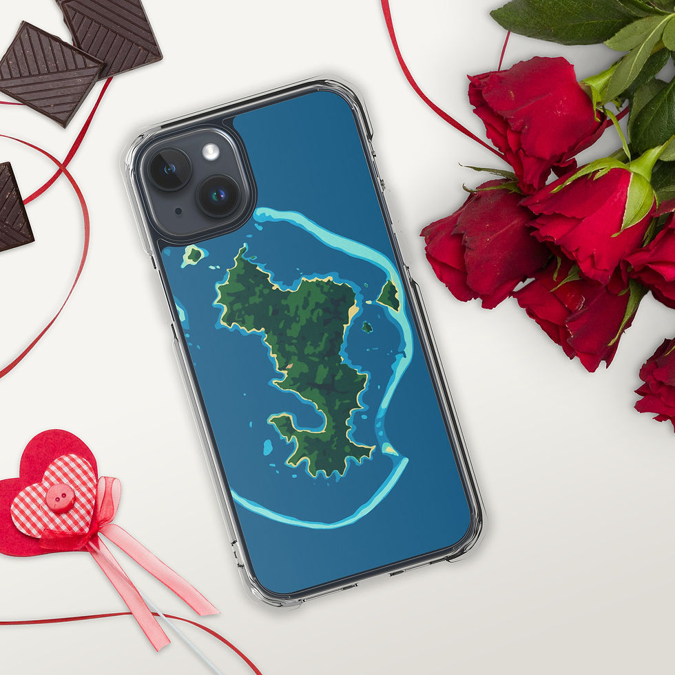 Miniature : Coque iPhone® love maore carte – Transparente & Élégante