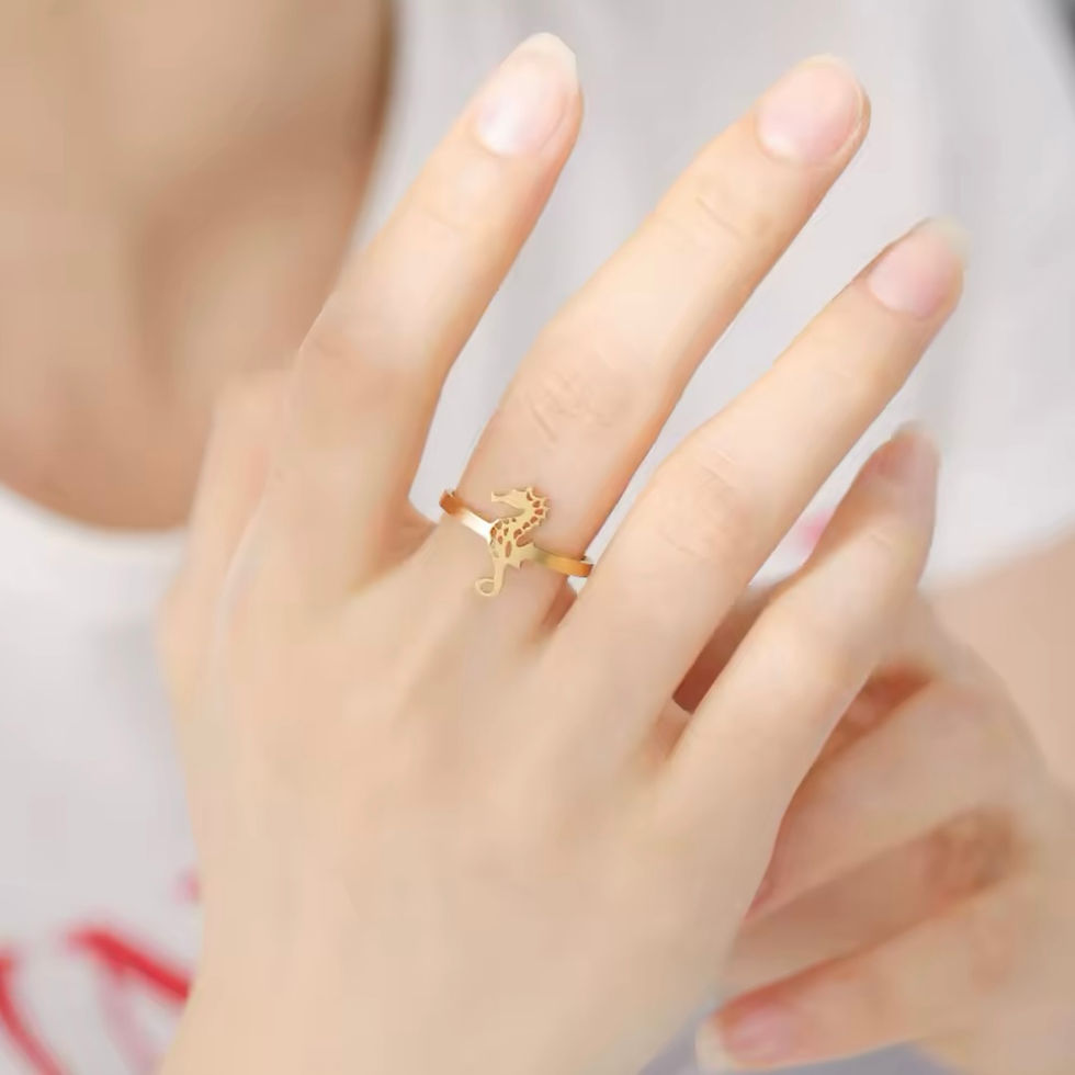 Miniature : Bague Mayotte hypocampe ajustable ile maore