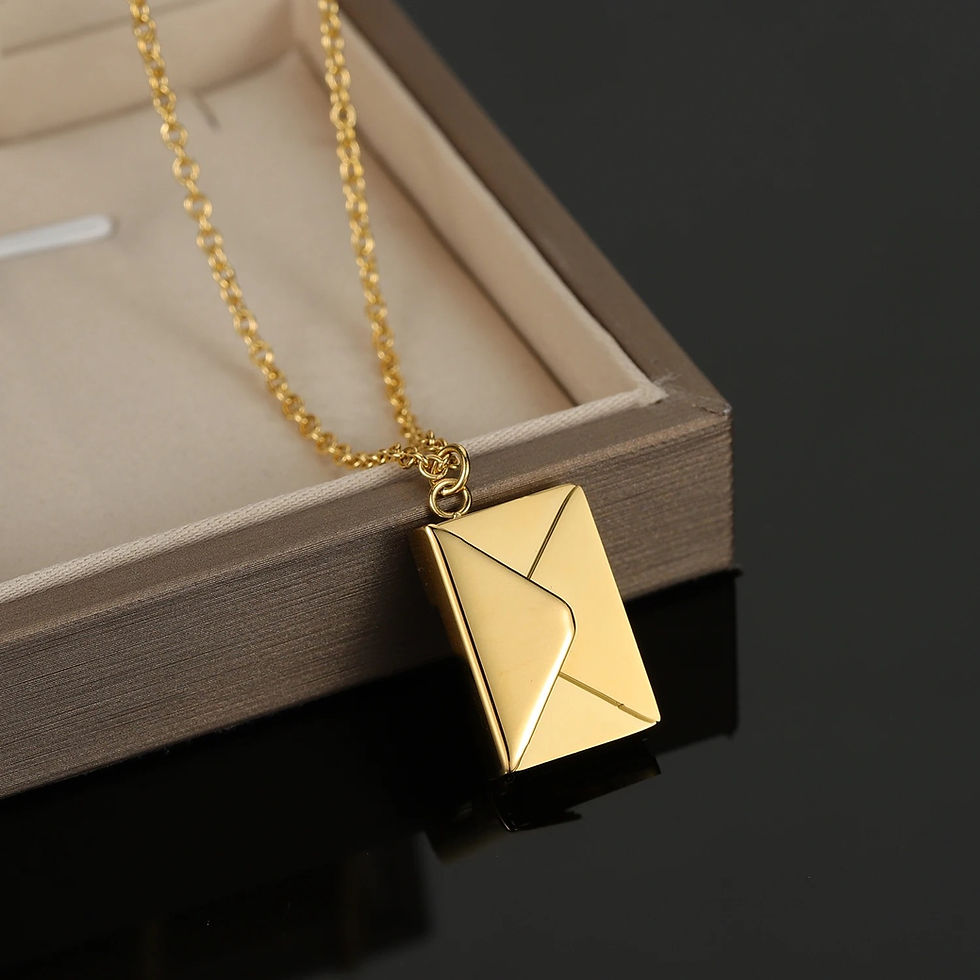 Miniature : Collier enveloppe avec photo ou texte personnalisé