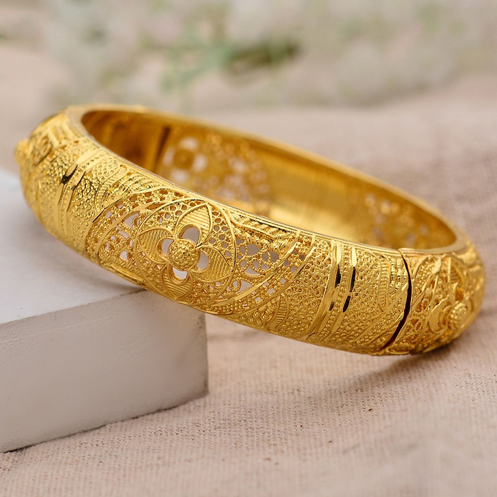 Miniature : Bracelet bangle femme type mariage beau motif manzaraka mayotte