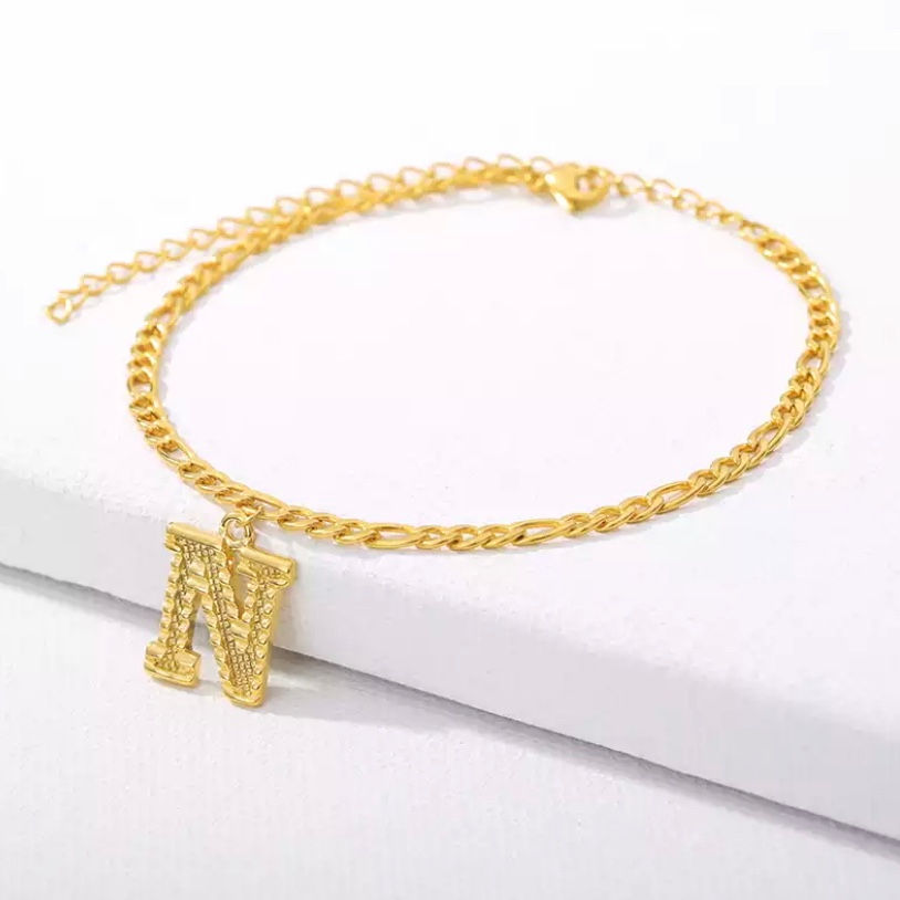 Miniature : Bracelet de cheville avec lettre