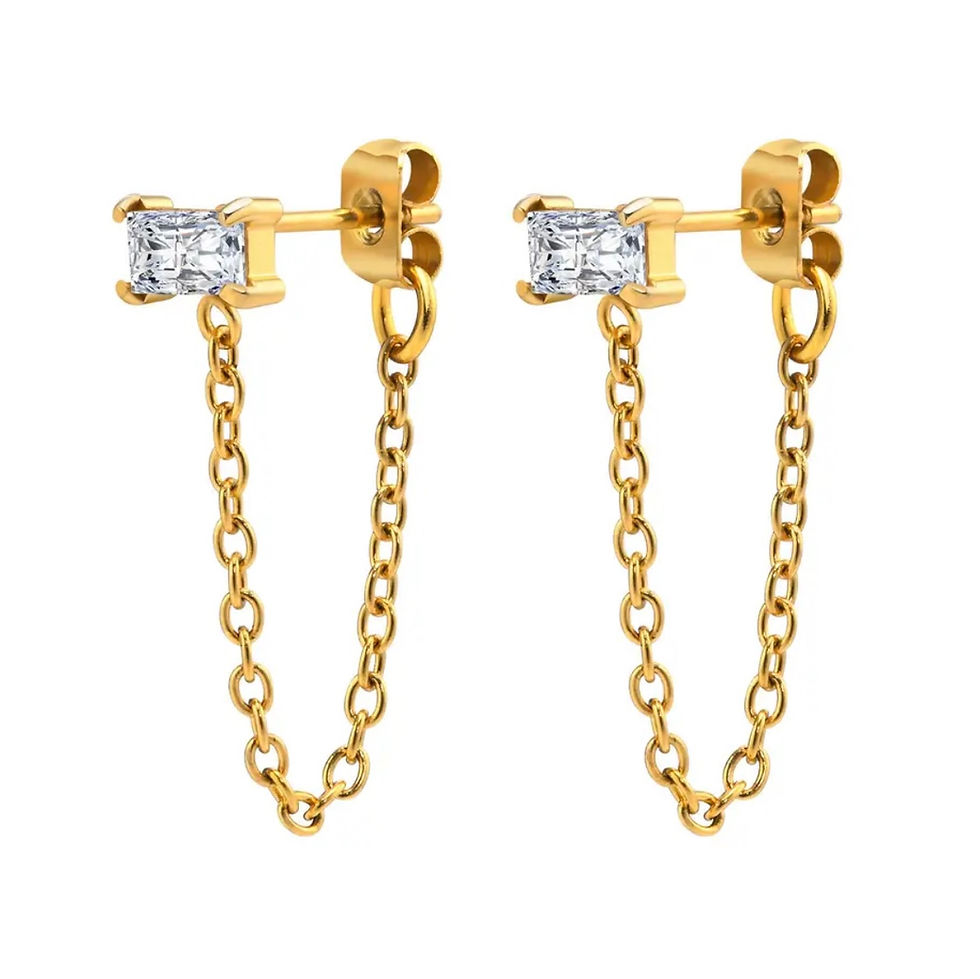 Miniature : Boucles d’oreilles rectangle tendance jolie