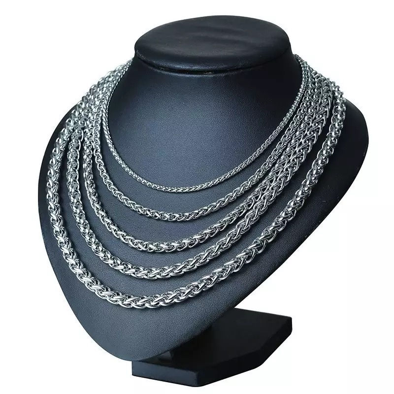 Miniature : Collier pour homme simple tendance en acier inoxydable