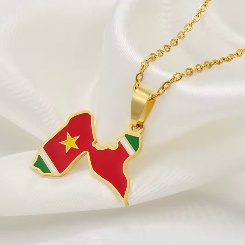 Miniature : Collier pendentif Guadeloupe couleur drapeau guadeloupe