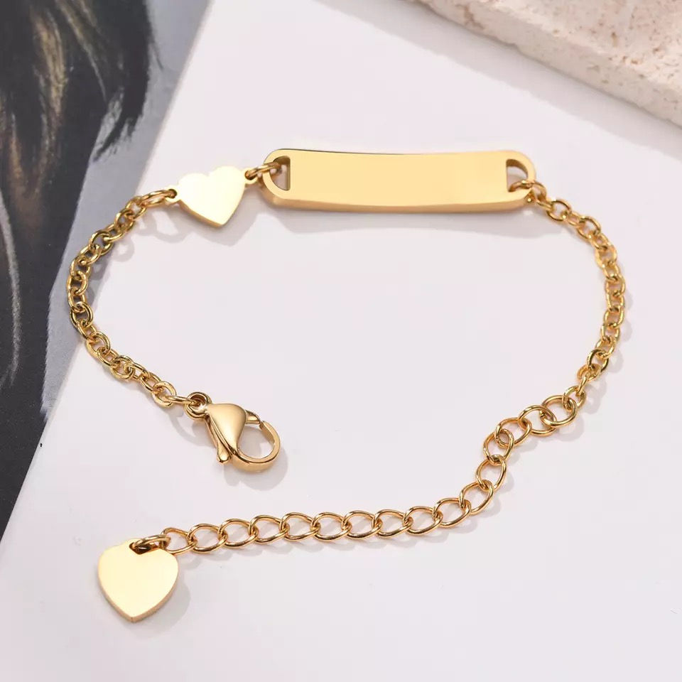 Miniature : Bracelets avec coeur enfant bébé avec écriture devant mwana zaza 3