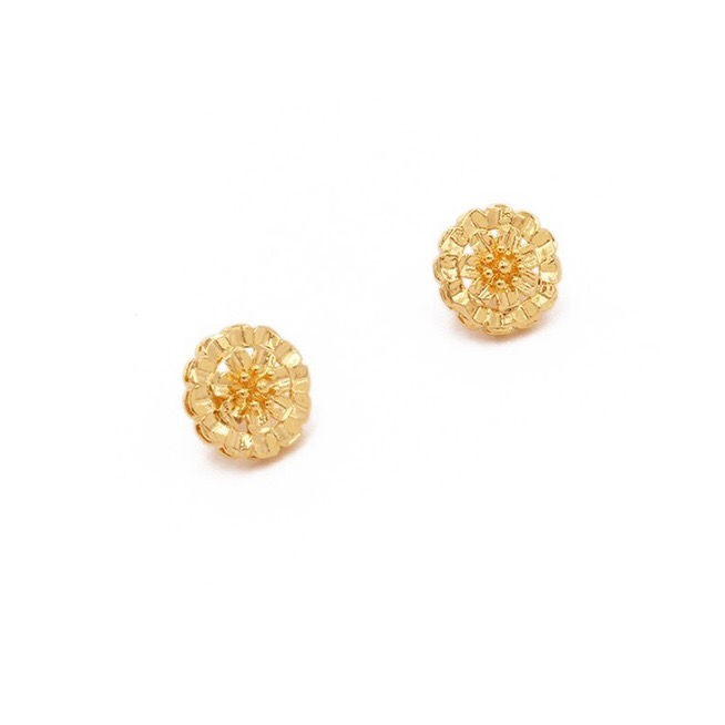 Miniature : Parure ensemble colliers boucles motif fleurs rond