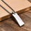 Miniature : Collier homme rectangle moderne acier inoxydable