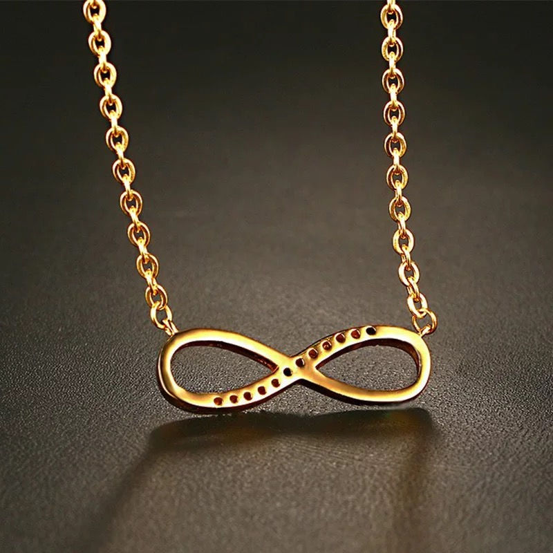 Miniature : Collier avec pendentif infini petite pierres