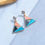 Miniature : Boucles d’oreilles moderne triangulaire 3 couleurs tendance