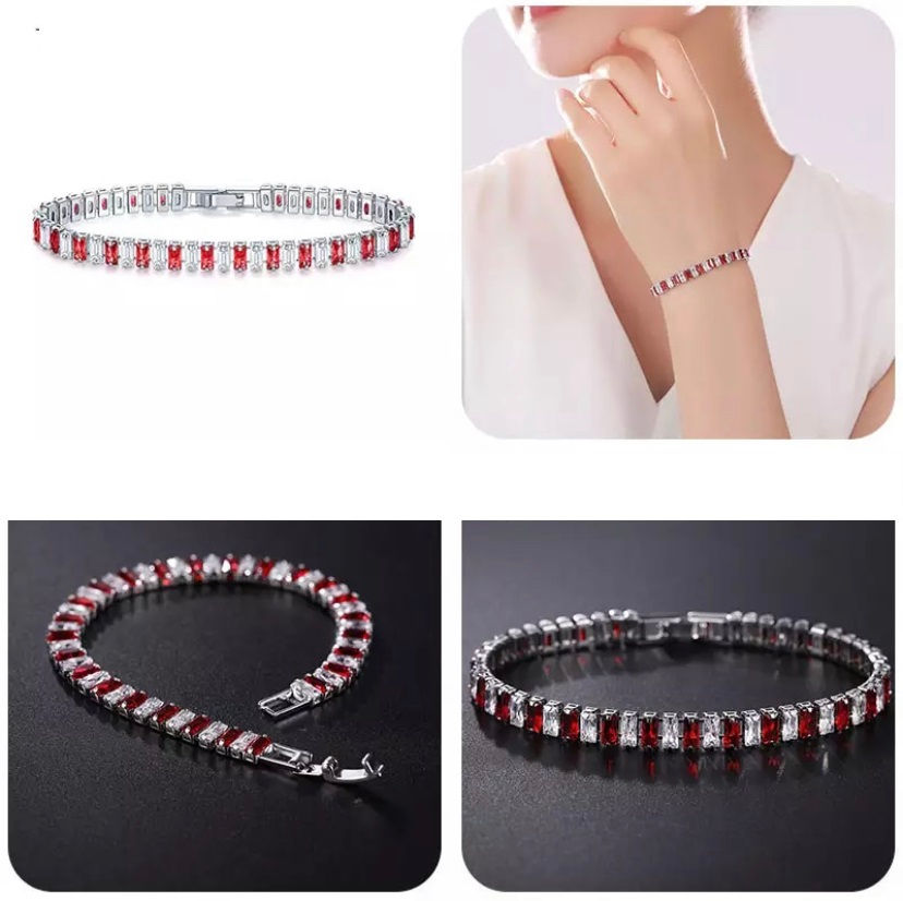 Miniature : Bracelet pierre zircon cubique femme simple mariage mayotte