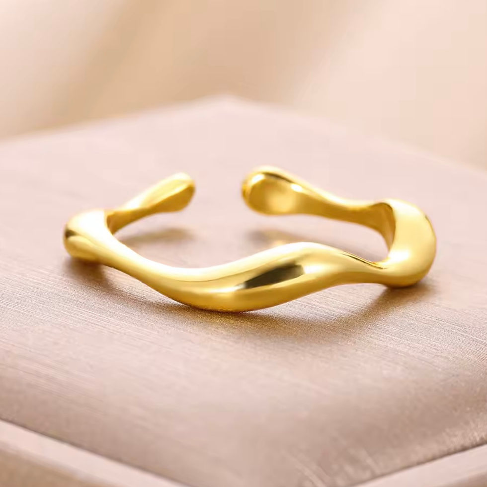 Miniature : Bague pour femme simple petit prix pierre style ajustable