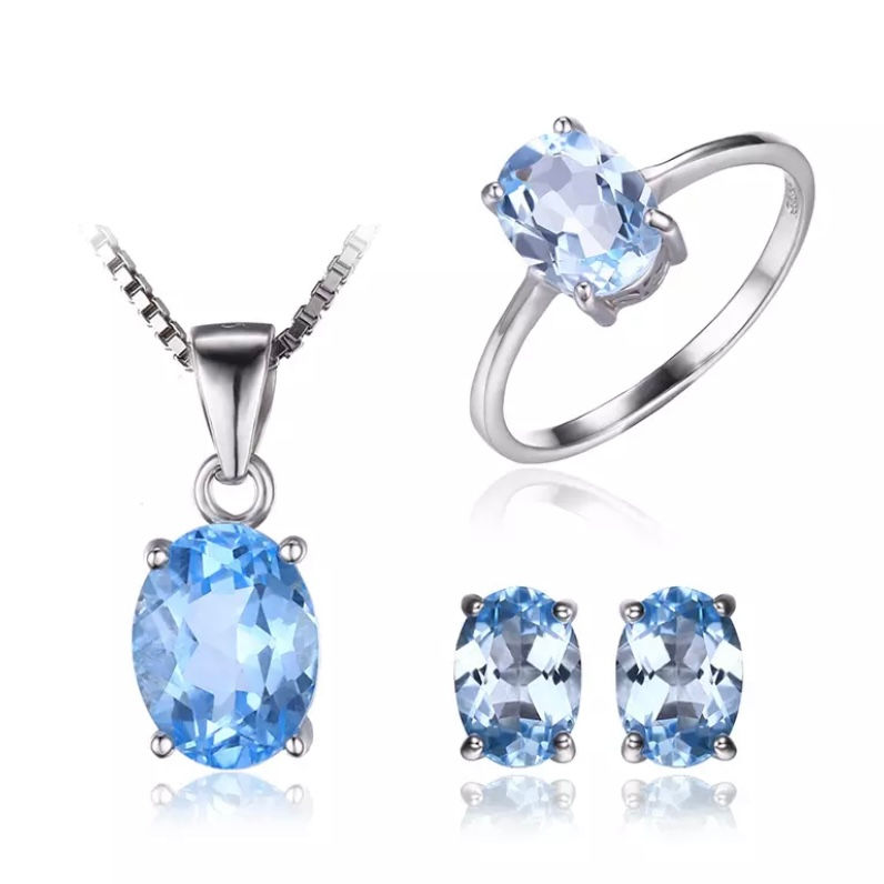 Miniature : Ensemble collier boucles bagues cadeau femme magnifique 