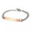 Miniature : Bracelet personnalisé femme acier inoxydable zirconia rose