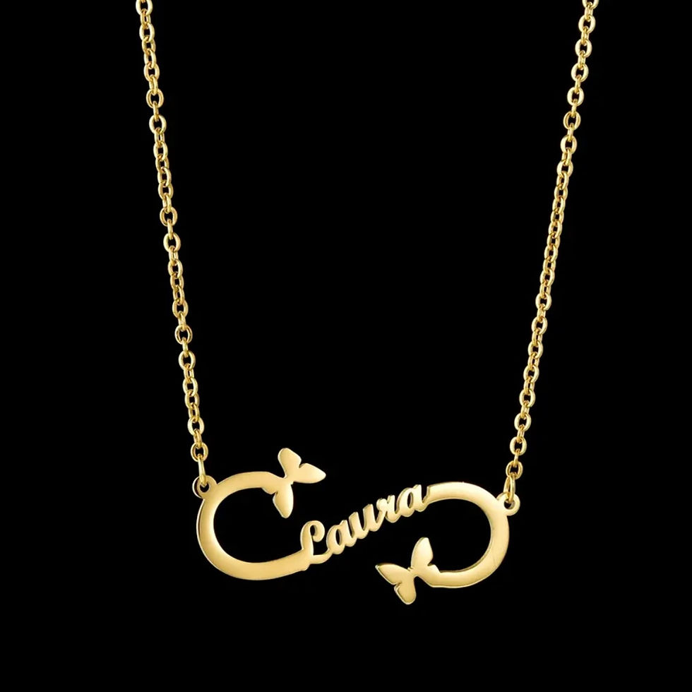 Miniature : Collier avec votre nom personnalisé infini papillon sheni 27