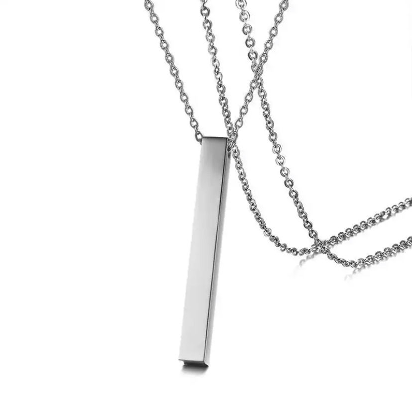 Miniature : Collier personnalisé pendentif rectangulaire