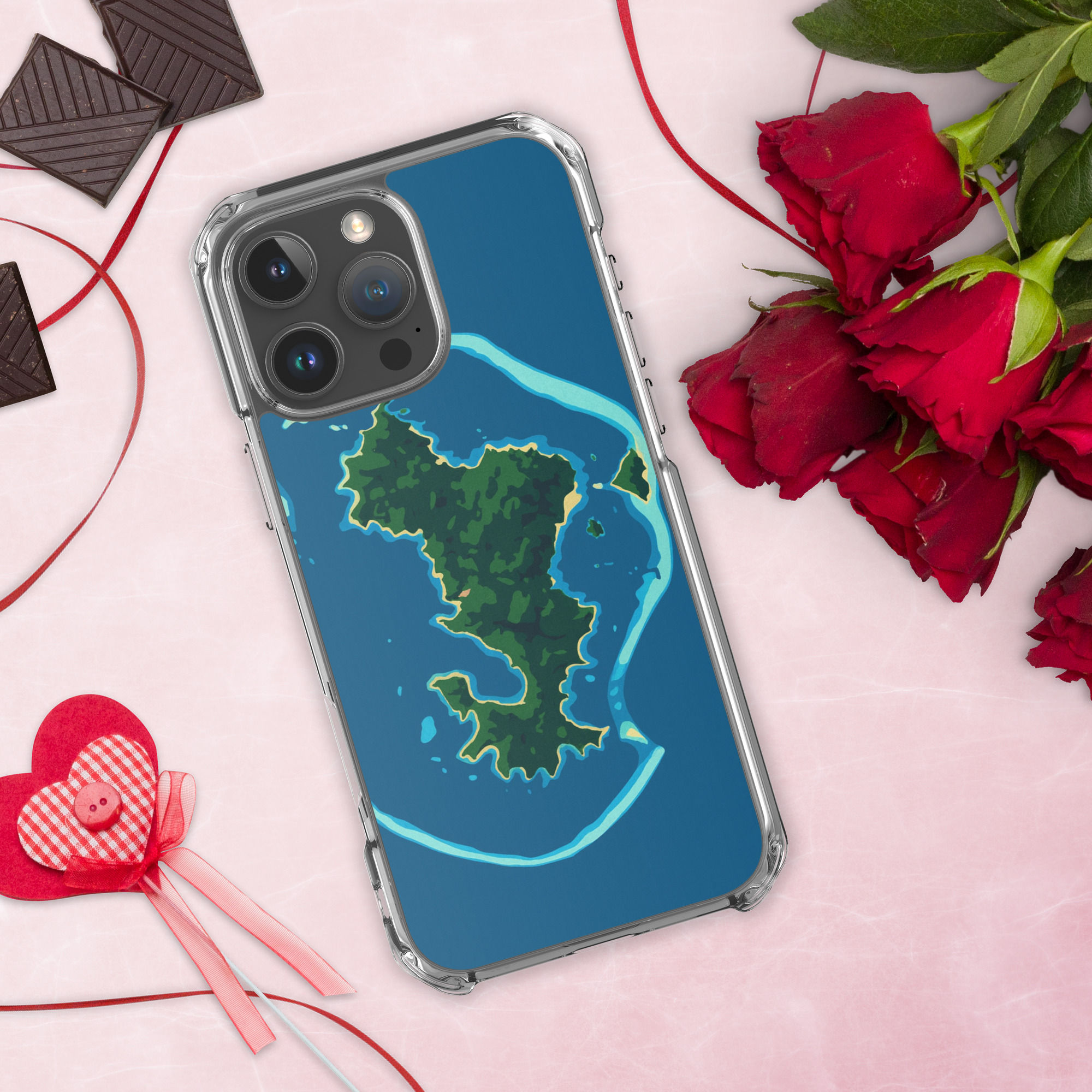 Coque iPhone® love maore carte – Transparente & Élégante