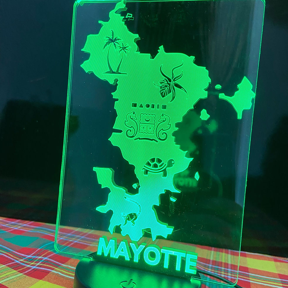 Miniature : Lampe Led Mayotte personnalisable avec votre nom