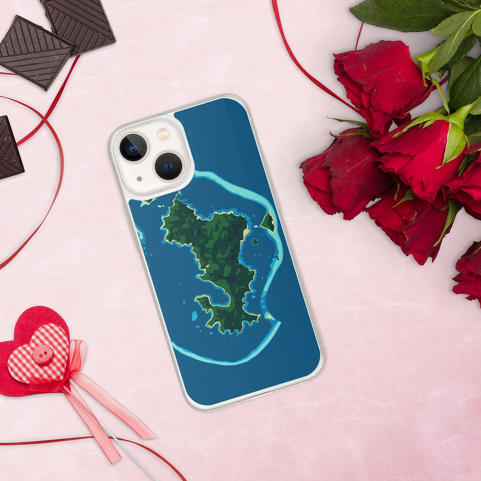 Miniature : Coque iPhone® love maore carte – Transparente & Élégante